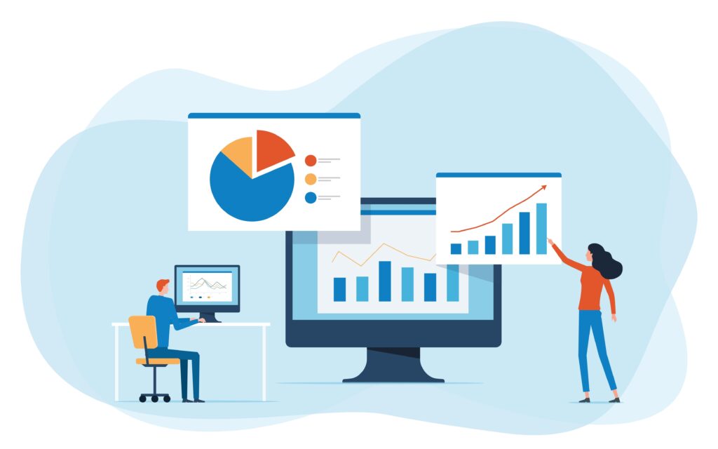 転職の原因を分析する採用担当者のイラスト