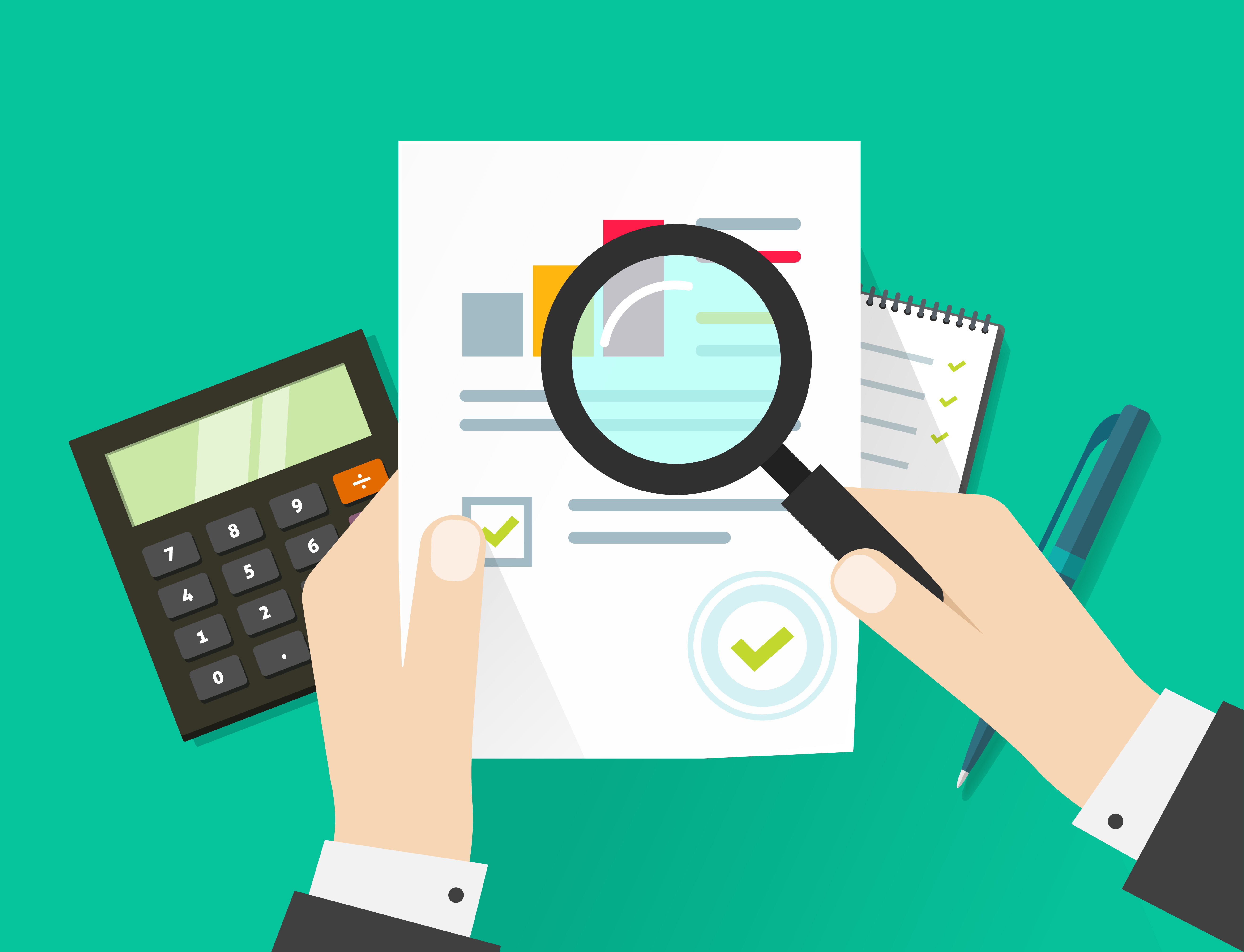 資料を確認しながらコストを計算する手元の画像